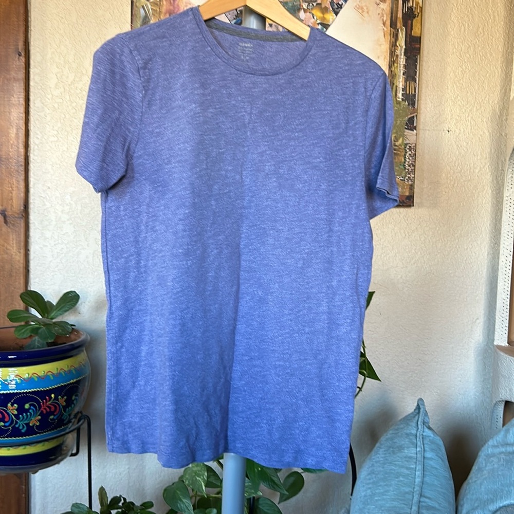 Blue men’s tee.  Short sleeve Size S